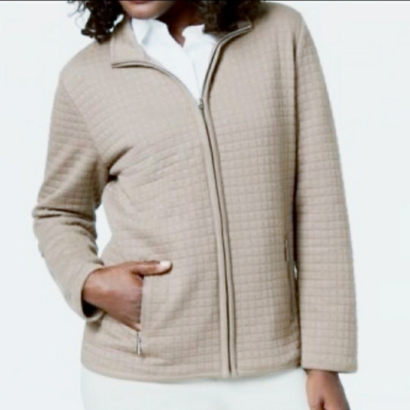 Karen Scott Jackets & Blazers - 🧥 KAREN SCOTT Sport Zip-Up Front Quilted Jacket